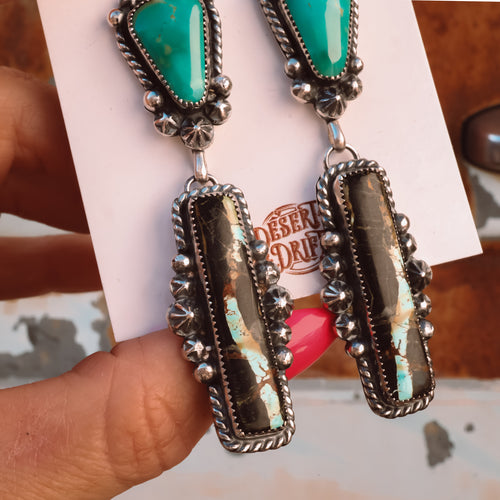 ‘Statement’ Earrings - Blackjack & Kingman