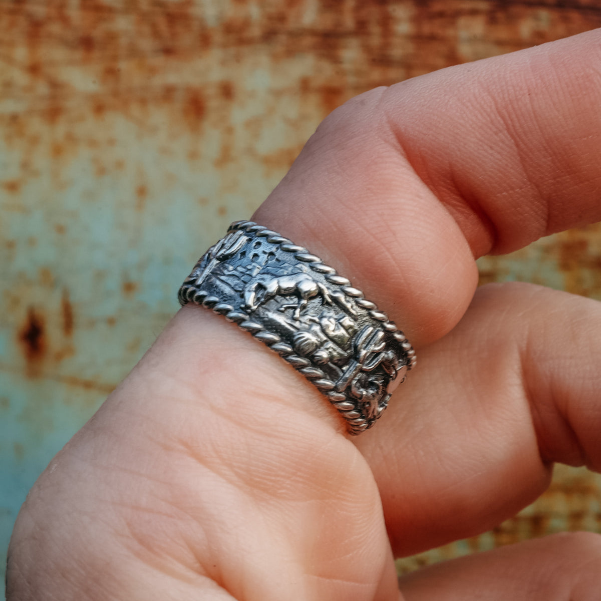 ‘Desert Day & Night' Storyteller Ring - Purple Mohave - 7.25