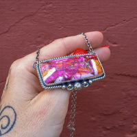 ‘Chonky Bar' Statement Necklace - Orange Dahlia - Pick Option