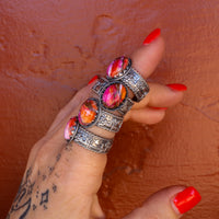 ‘Desert Day & Night' Storyteller Ring - Orange Dahlia - Size 8.25  - Pick Option