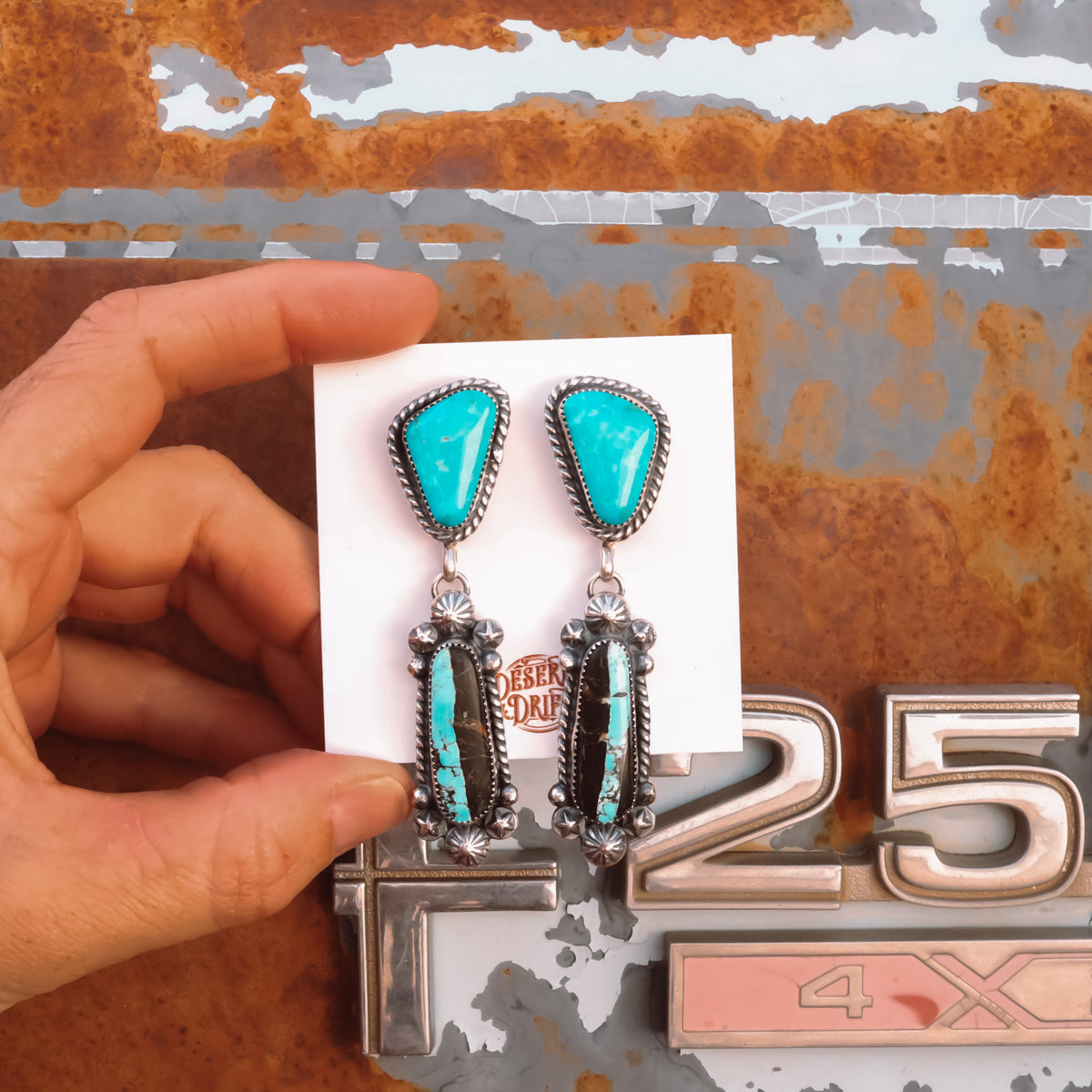 ‘Statement’ Earrings - Blackjack & Kingman