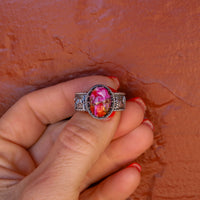 ‘Desert Day & Night' Storyteller Ring - Orange Dahlia - Size 11  - Pick Option
