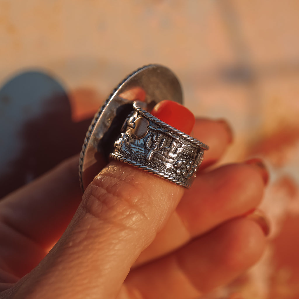 'Desert Day & Night' Storyteller Ring - Size 8.5 - Royston Ribbon