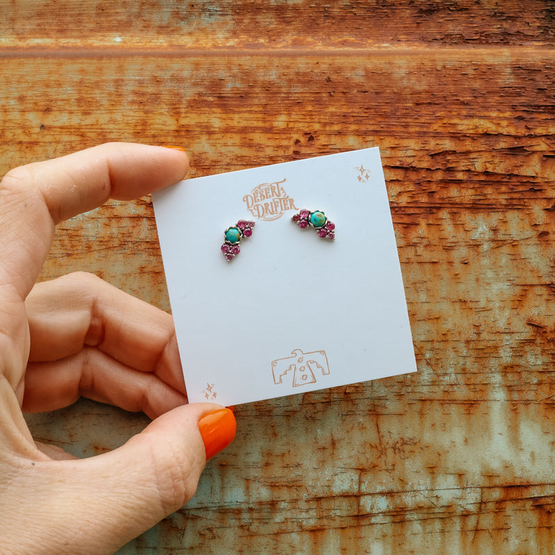 'Her Wild Romance' - Cartilage/Earrings - Pink Crystal - Pick Option