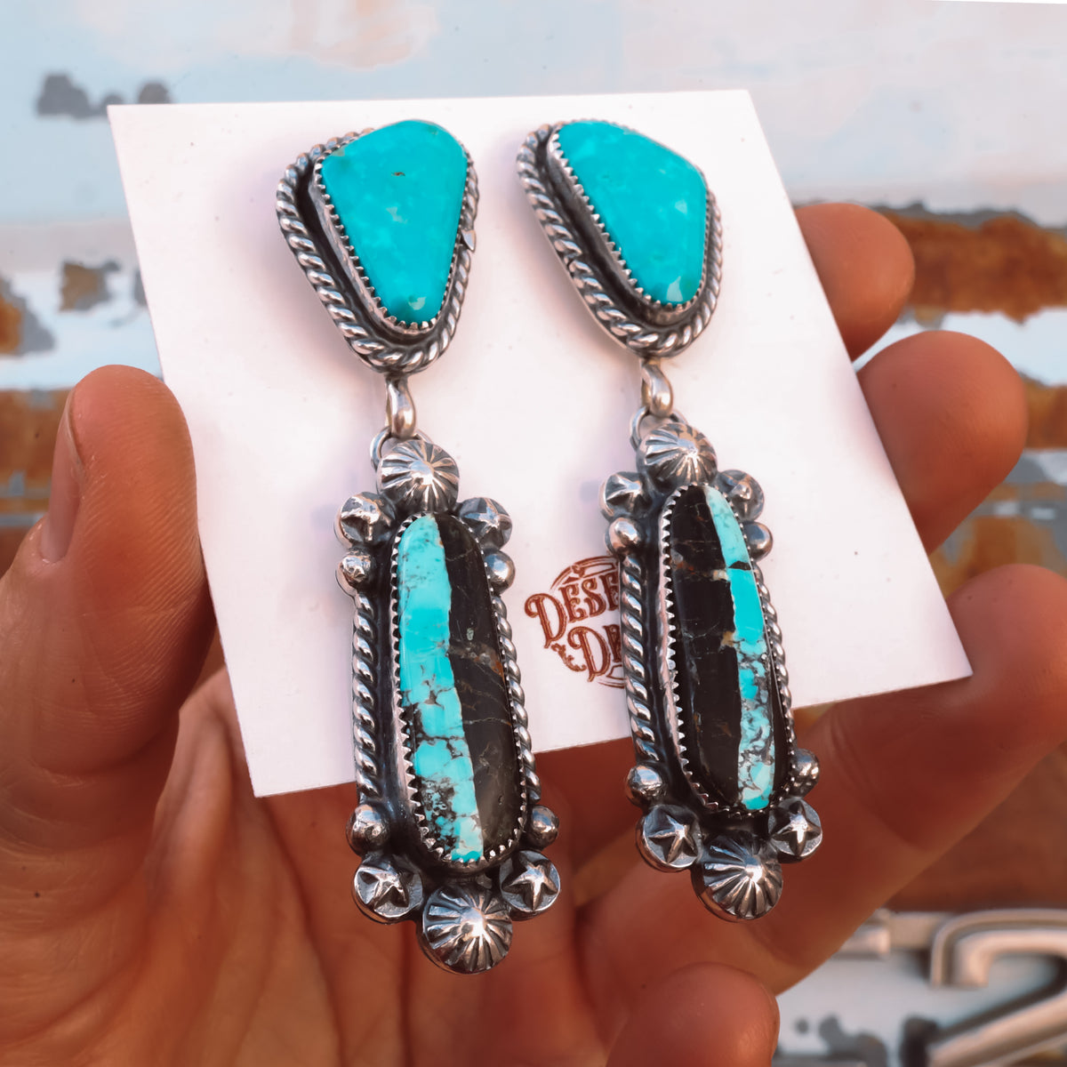 ‘Statement’ Earrings - Blackjack & Kingman