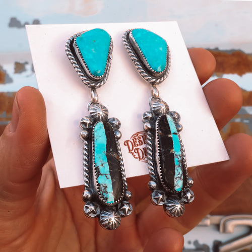 ‘Statement’ Earrings - Blackjack & Kingman