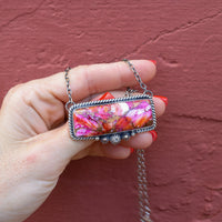 ‘Chonky Bar' Statement Necklace - Orange Dahlia - Pick Option