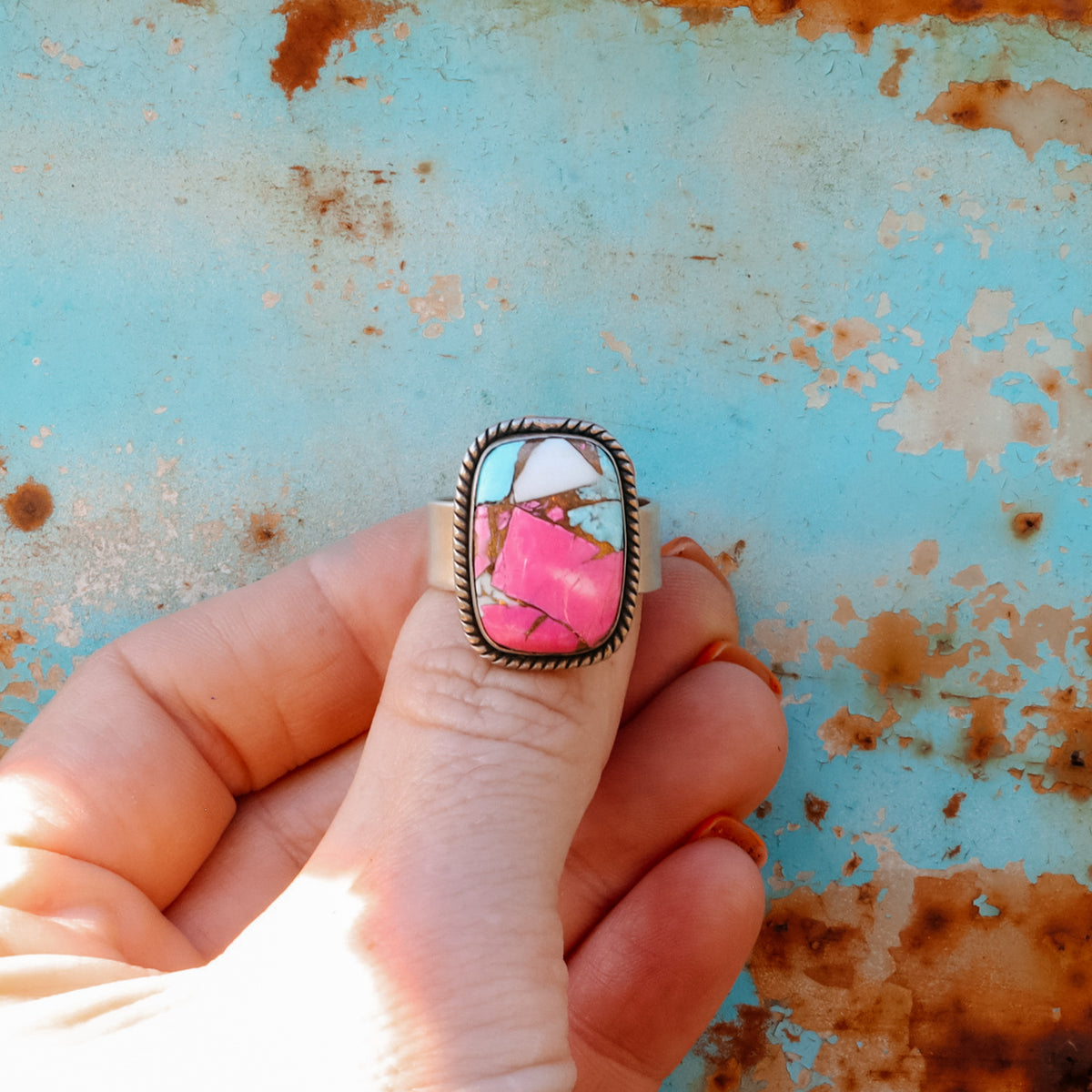 'Slab' Ring - Cotton Candy - Pick Option