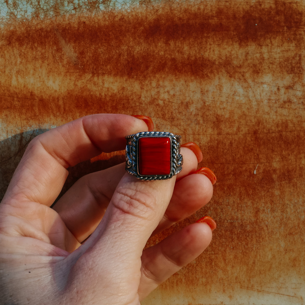 ‘Desert Storyteller' Ring - Rosarita - Size 8.5