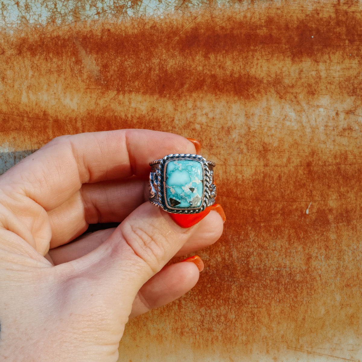 ‘Desert Storyteller' Ring - White Water - Size 9.25