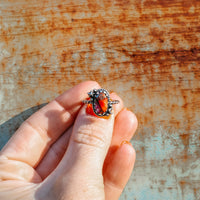 'Moon & Star' Ring - Orange Dahlia - Pick Option