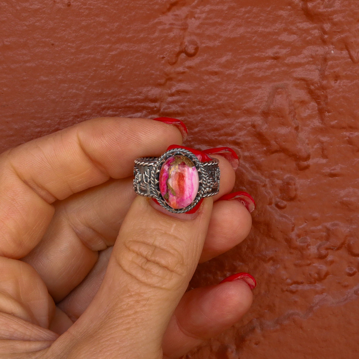 ‘Desert Day & Night' Storyteller Ring - Orange Dahlia - Size 8.25  - Pick Option