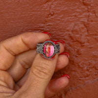 ‘Desert Day & Night' Storyteller Ring - Orange Dahlia - Size 8.25  - Pick Option