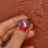 ‘Desert Day & Night' Storyteller Ring - Orange Dahlia - Size 8.25  - Pick Option
