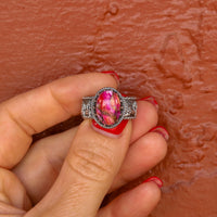‘Desert Day & Night' Storyteller Ring - Orange Dahlia - Size 8.25  - Pick Option