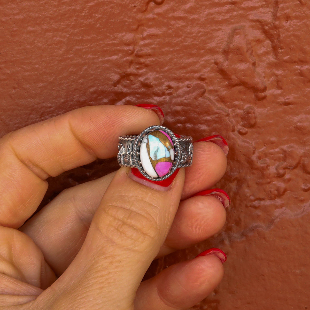 ‘Desert Day & Night' Storyteller Ring - Cotton Candy - Size 8.25  - Pick Option