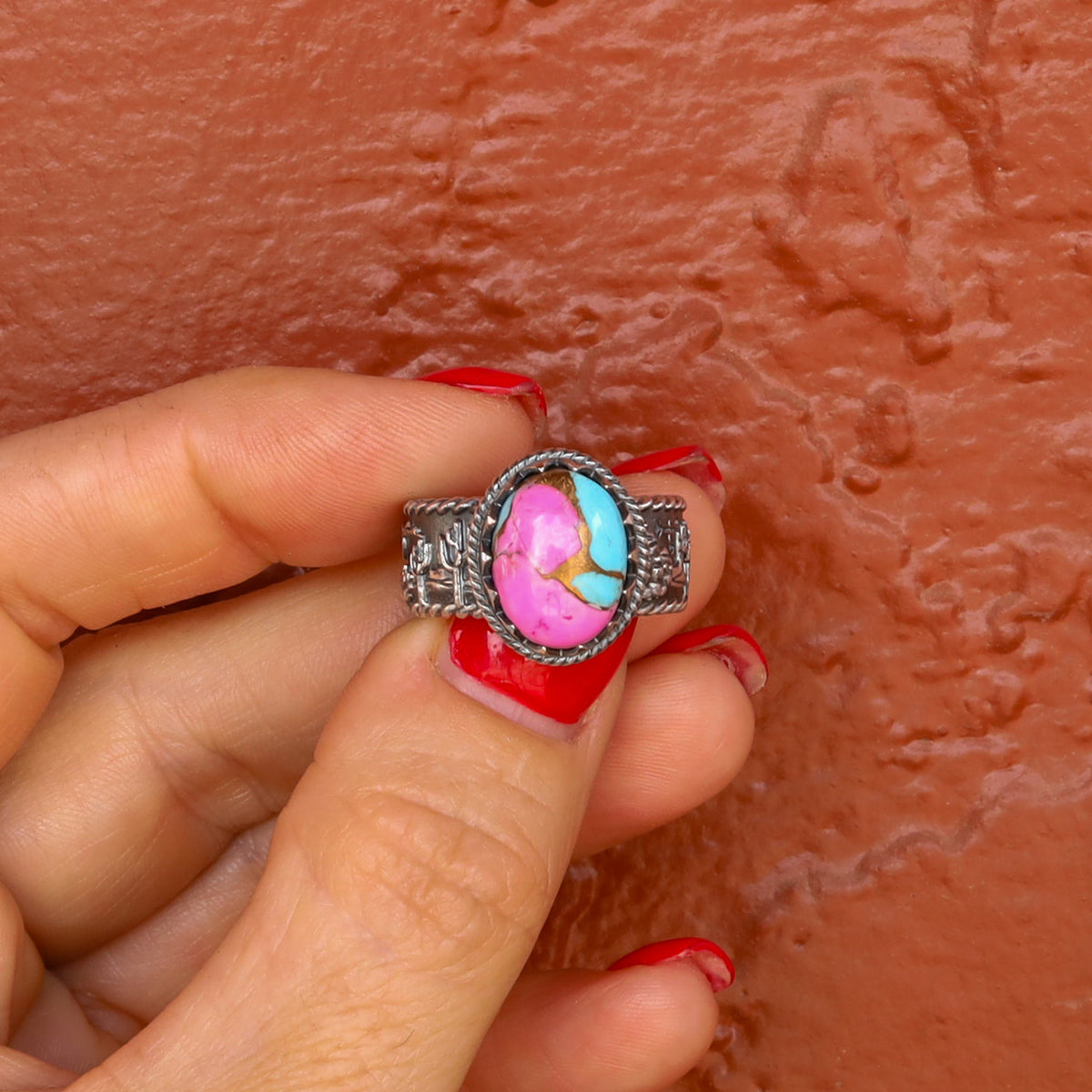 ‘Desert Day & Night' Storyteller Ring - Cotton Candy - Size 8.25  - Pick Option