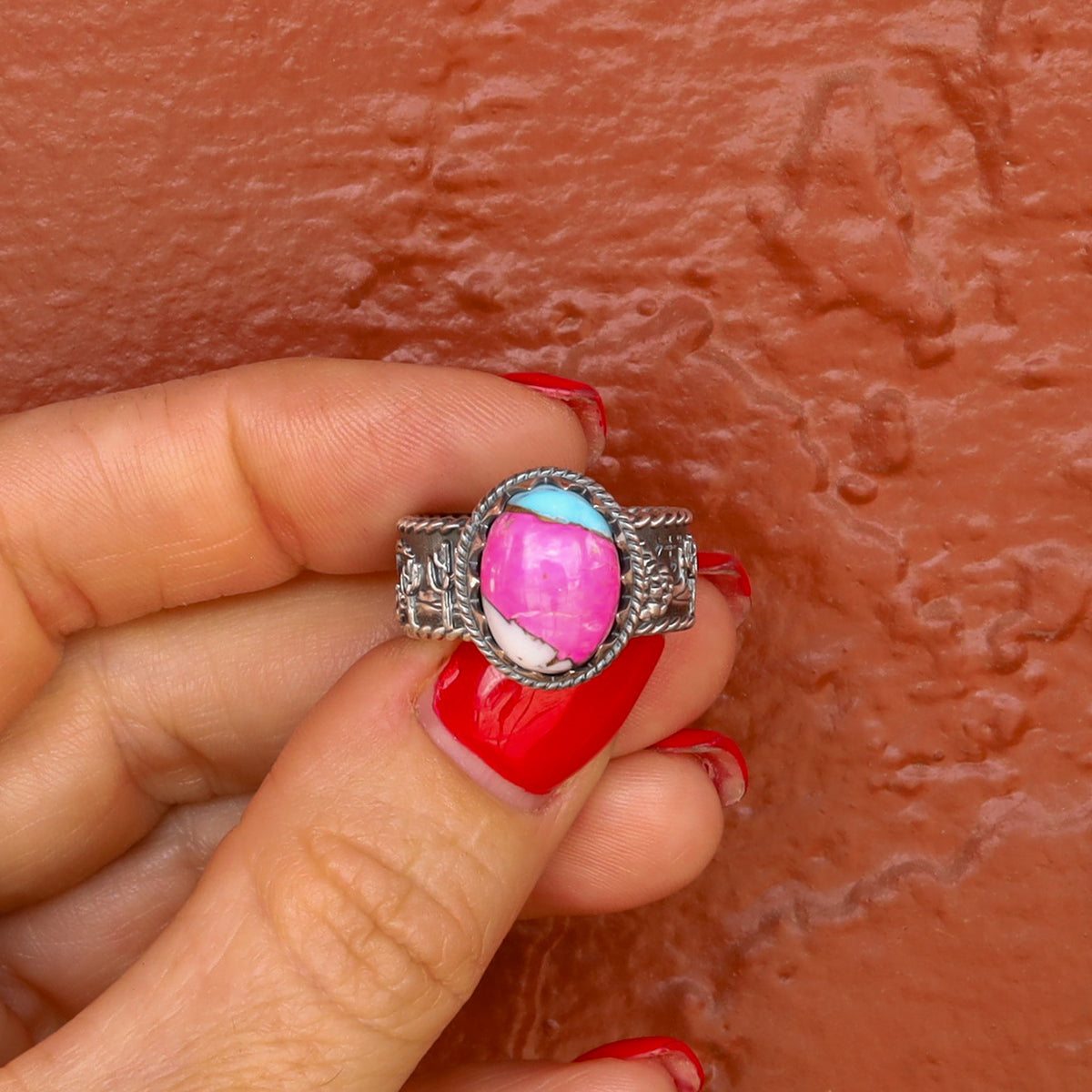 ‘Desert Day & Night' Storyteller Ring - Cotton Candy - Size 8.25  - Pick Option