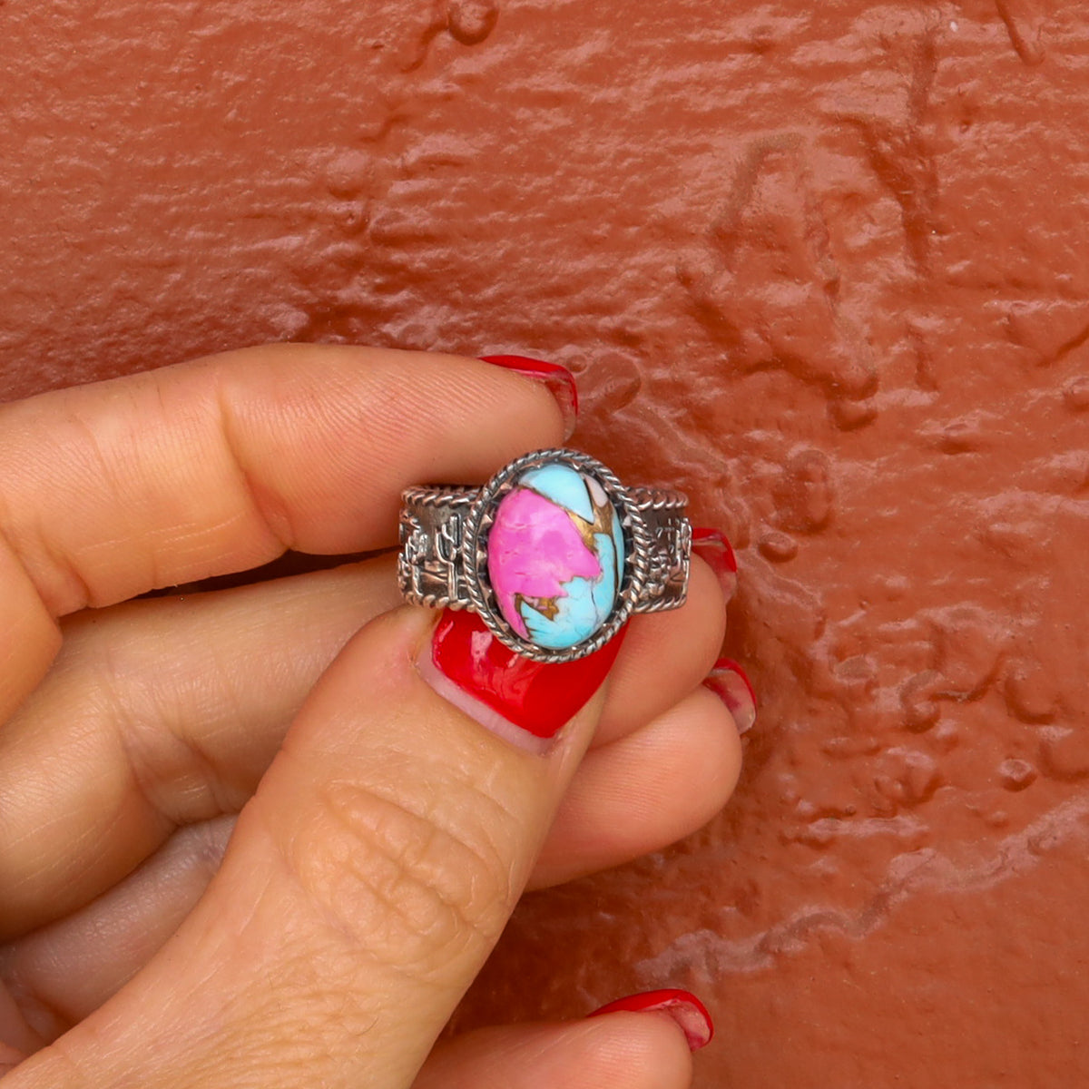 ‘Desert Day & Night' Storyteller Ring - Cotton Candy - Size 8.25  - Pick Option