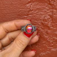‘Desert Day & Night' Storyteller Ring - Orange Dahlia - Size 10  - Pick Option