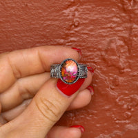 ‘Desert Day & Night' Storyteller Ring - Orange Dahlia - Size 10  - Pick Option