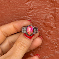 ‘Desert Day & Night' Storyteller Ring - Orange Dahlia - Size 10  - Pick Option