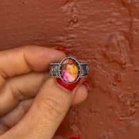 ‘Desert Day & Night' Storyteller Ring - Orange Dahlia - Size 10  - Pick Option