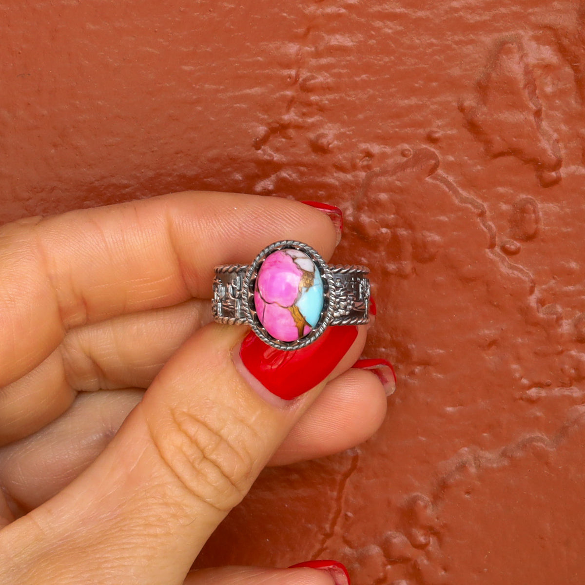 ‘Desert Day & Night' Storyteller Ring - Cotton Candy - Size 10  - Pick Option