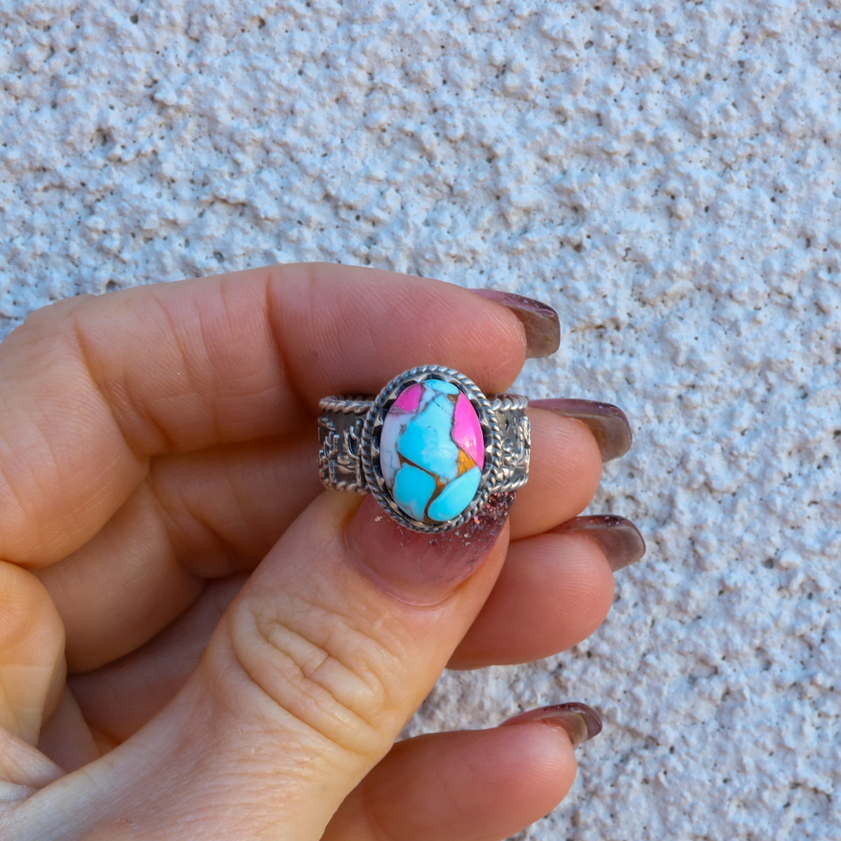 ‘Desert Day & Night' Storyteller Ring - Cotton Candy - Size 7.25 - Pick Optio