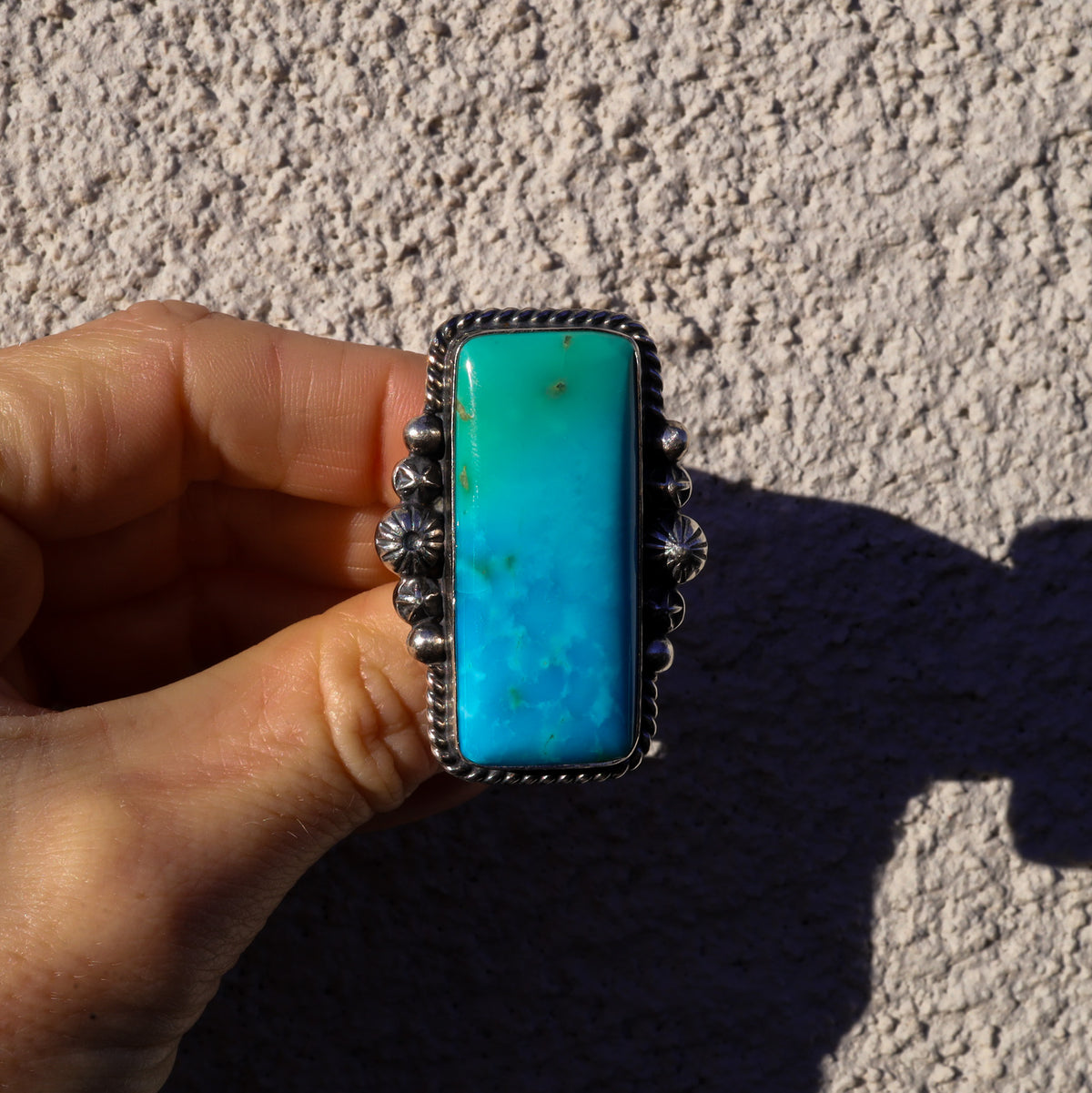 ‘Statement’ Bar Ring - Kingman - Size 8.5