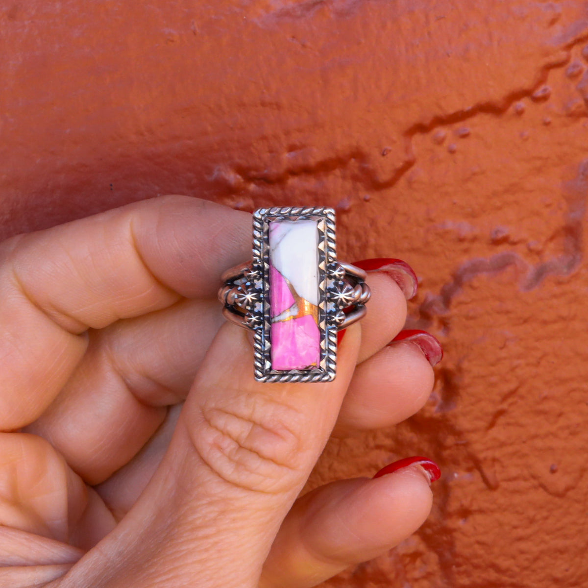 ‘Bar Ring’ - Cotton Candy - Size 8 - Pick Option