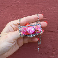 ‘Chonky Bar' Statement Necklace - Orange Dahlia - Pick Option