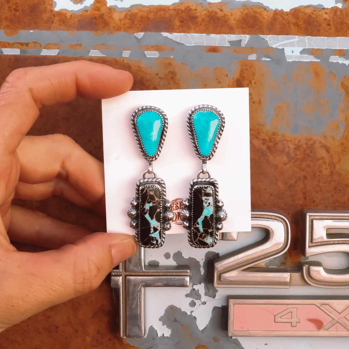‘Statement’ Earrings - Blackjack & Kingman