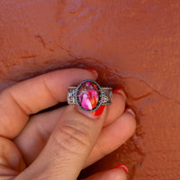 ‘Desert Day & Night' Storyteller Ring - Orange Dahlia - Size 8.25  - Pick Option