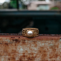 'Desert Day & Night' Storyteller Ring - Pearl - 18K Gold