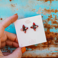 ‘Four Ways' Studs - Dahlia Rose - Pick Option