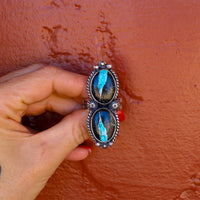 ‘Two Stone’ Ring - Blackjack - Size 11