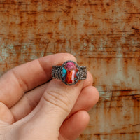‘Desert Day & Night' Storyteller Ring - Orange Dahlia - Size 10  - Pick Option