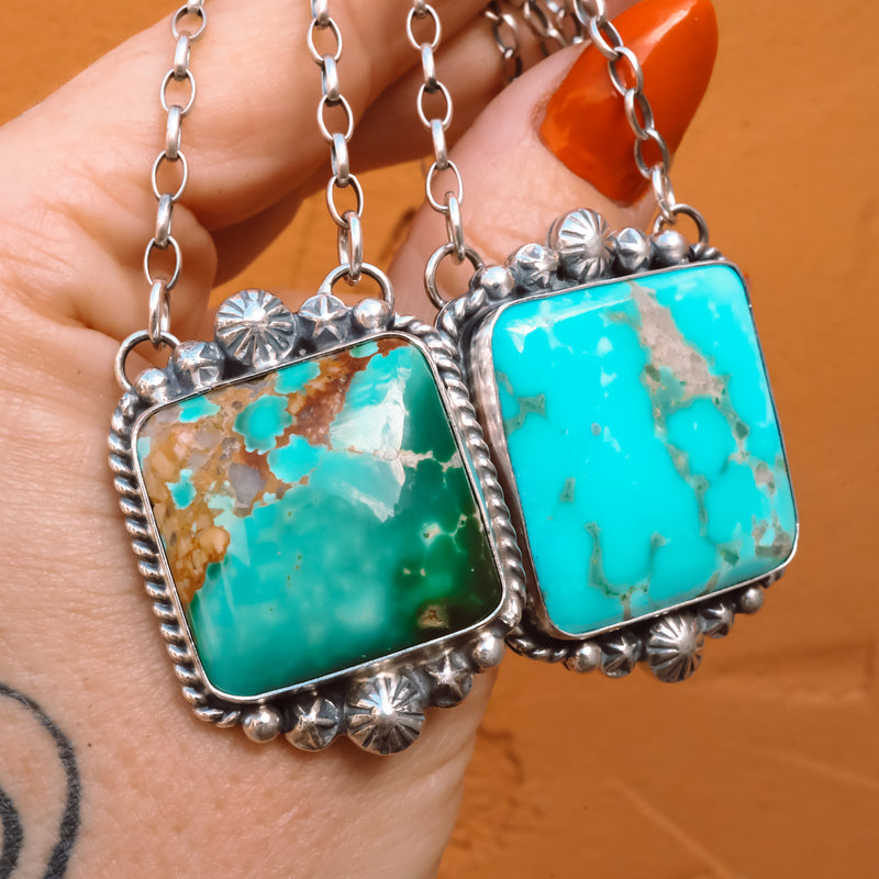 ‘Chonky Square' Statement Necklace - Kingman - Pick Option