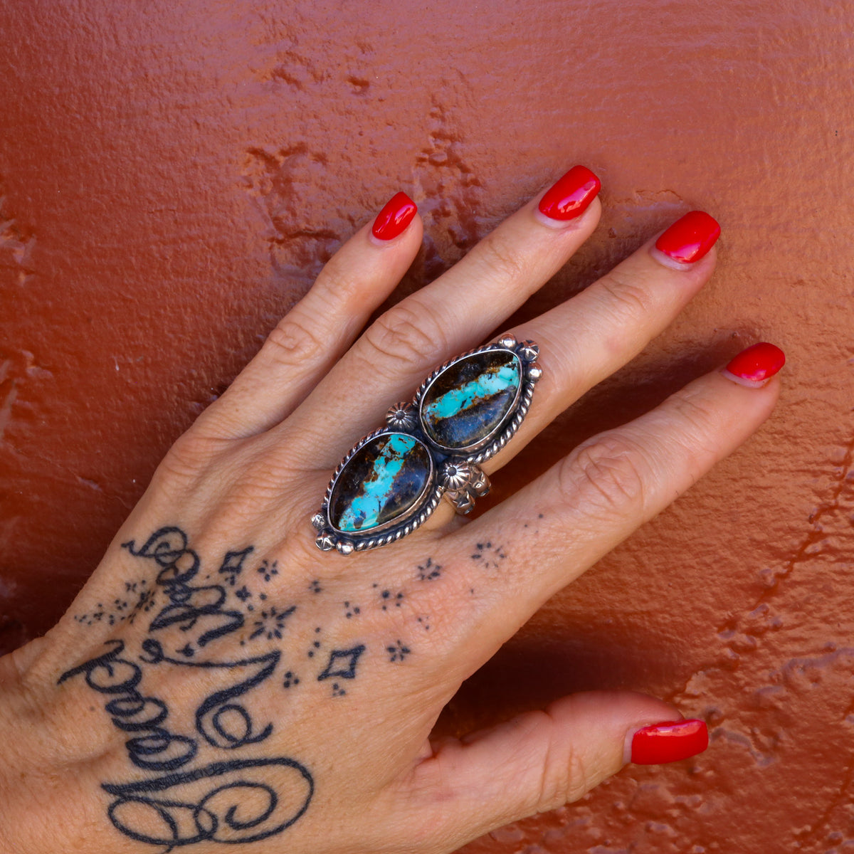 ‘Two Stone’ Ring - Blackjack - Size 8