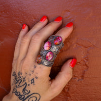 ‘Desert Day & Night' Storyteller Ring - Orange Dahlia - Size 11  - Pick Option