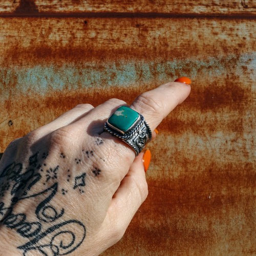 ‘Desert Storyteller' Ring - Kingman - Size 10.75