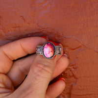 ‘Desert Day & Night' Storyteller Ring - Orange Dahlia - Size 11  - Pick Option