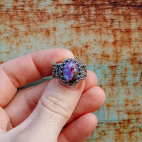 ‘Desert Day & Night' Storyteller Ring - Purple Mohave - 7.25