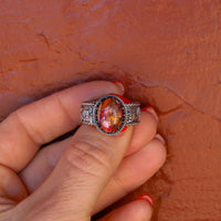 ‘Desert Day & Night' Storyteller Ring - Orange Dahlia - Size 11  - Pick Option