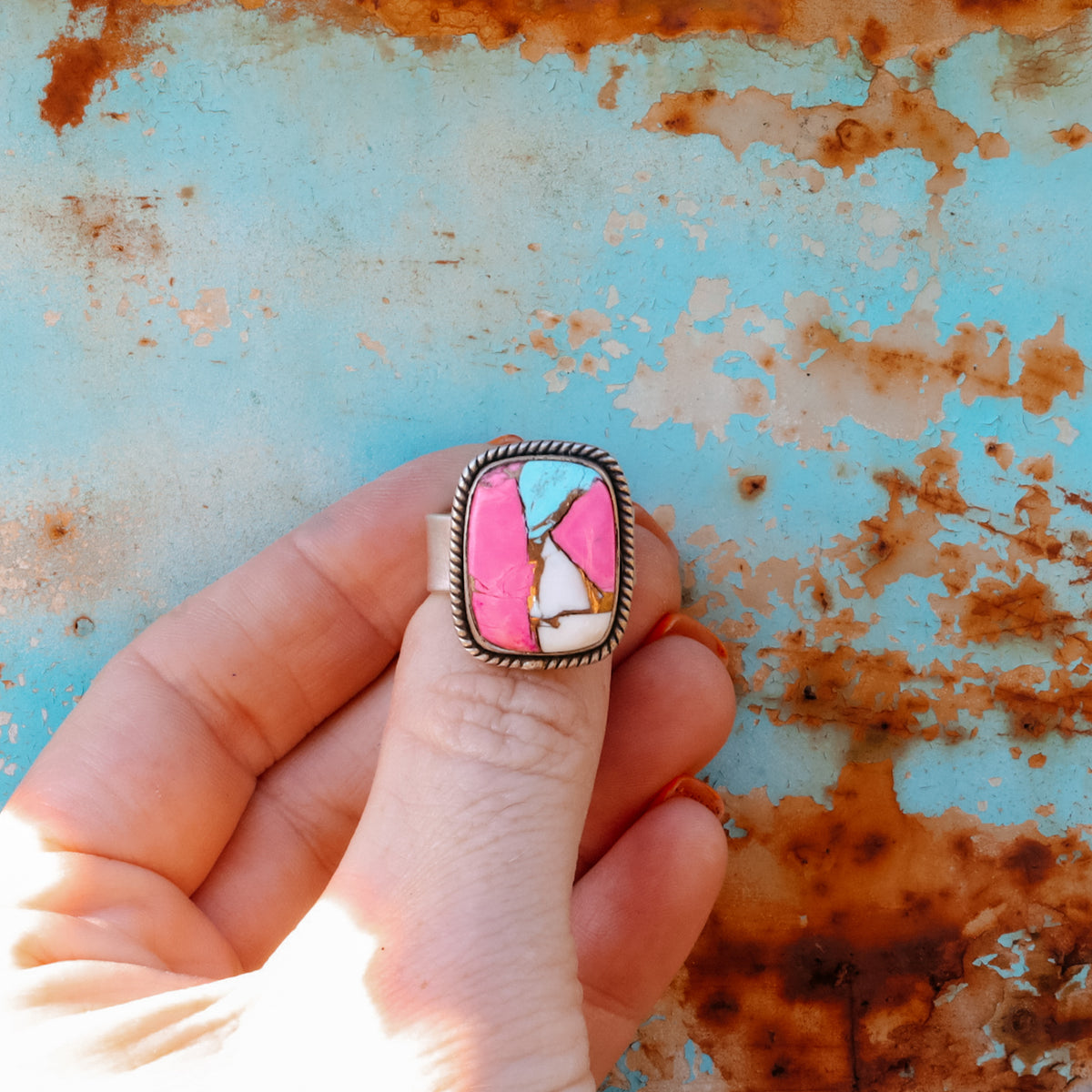 'Slab' Ring - Cotton Candy - Pick Option