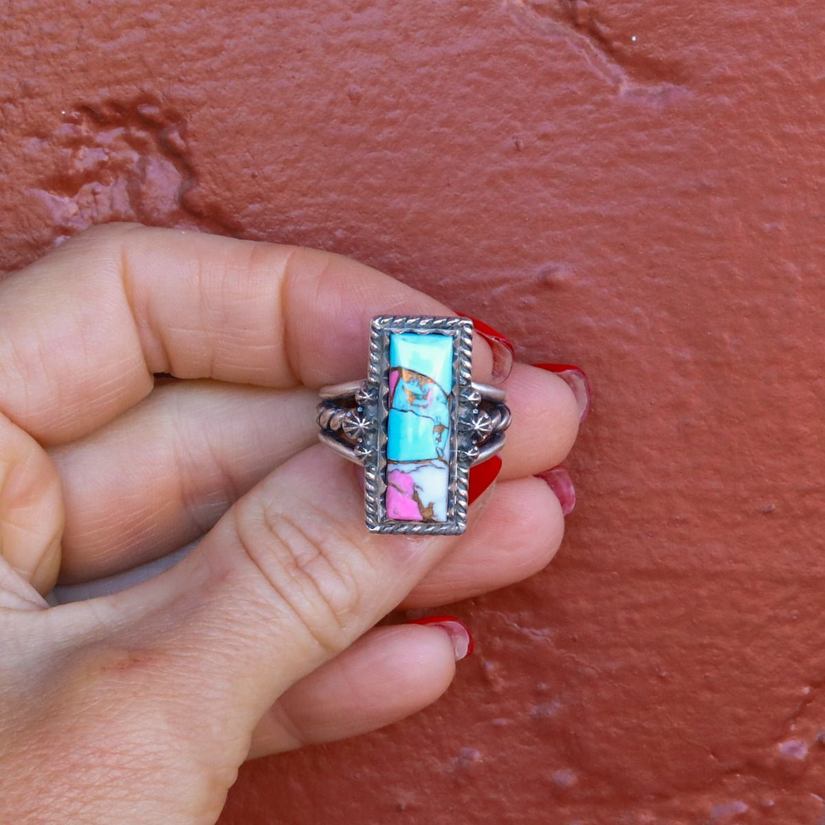 ‘Bar Ring’ - Cotton Candy - Size 9 - Pick Option