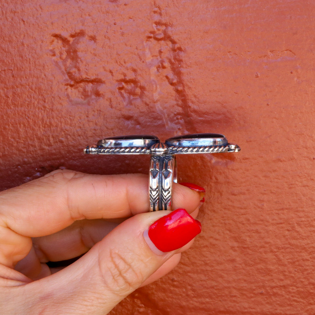 ‘Two Stone’ Ring - Blackjack - Size 11