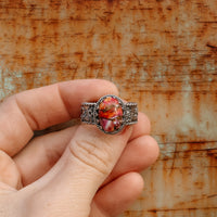 ‘Desert Day & Night' Storyteller Ring - Orange Dahlia - Size 11  - Pick Option