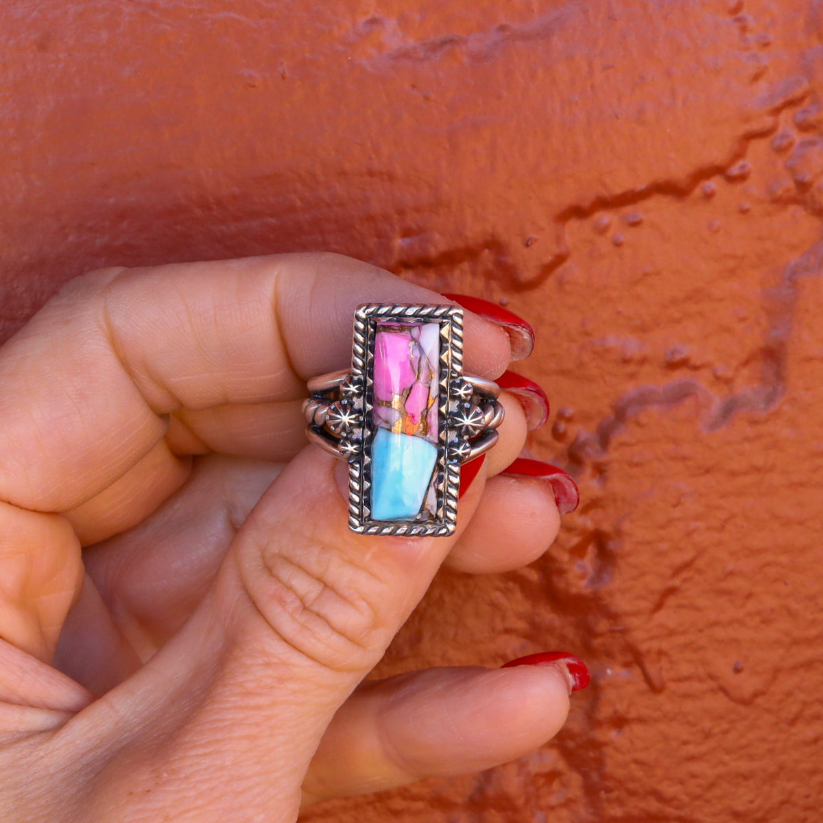 ‘Bar Ring’ - Cotton Candy - Size 8 - Pick Option